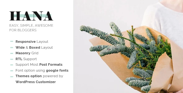 Hana – Responsive WordPress Blog Theme